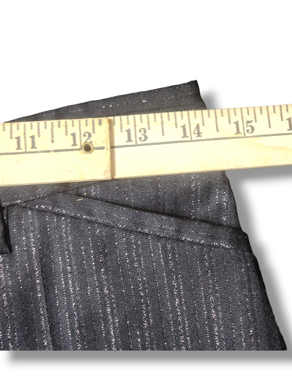 Dolce & Gabbana Dress Pants Metallic Silver Pinstripe Wide Leg Pants Y2K Vintage - Picture 7 of 15